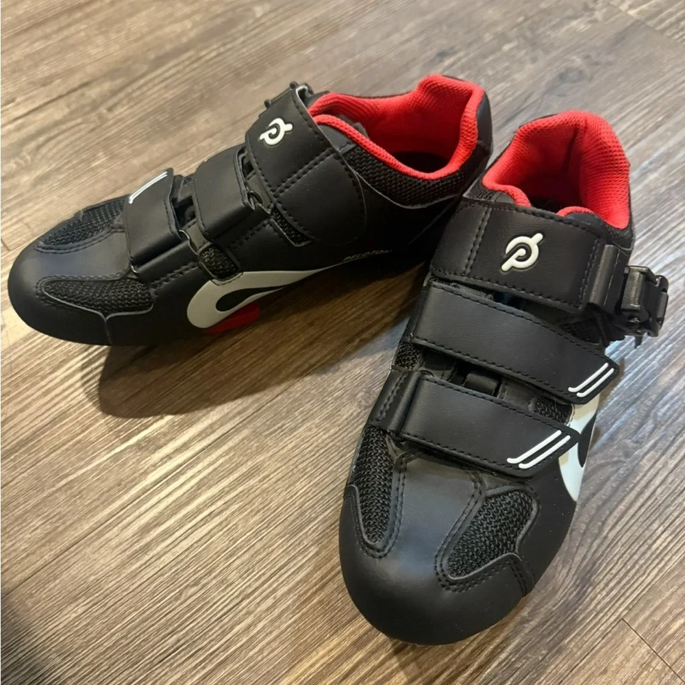 Peloton Women’s Black Indoor Cycling Shoes with Straps & Cleats Size EU 38 - Picture 3 of 6